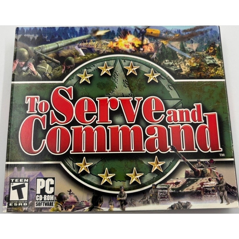To Serve and Command PC CD-ROM‎ 2002 ValuSoft WWII Strategy Game Sealed